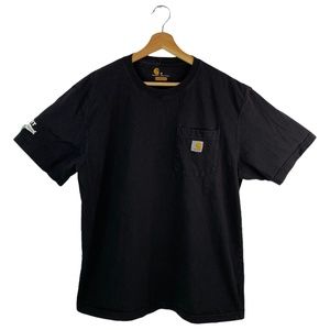 Carhartt Shirt Medium Black Short Sleeve Crewneck Pocket T Shirt Loose Fit
